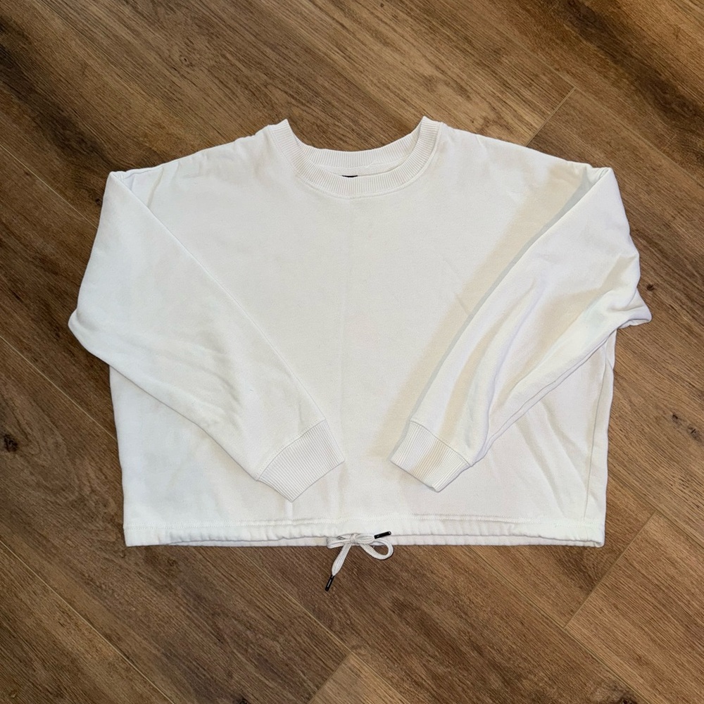 Gray Blue Cropped Sweatshirt Size L